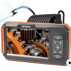 Brand New Endoscope Camera with Light, 5" IPS 1920P HD Borescope with Triple Lens, Inspection Borescope with 16.4FT Semi-Rigid Snake Cable and 32GB Ca