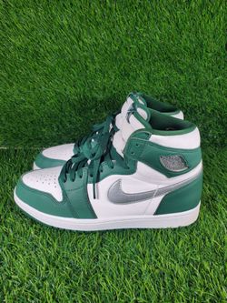 Sz 8.5 Nike Air Jordan 1 Retro High OG Green White Leather Men's High