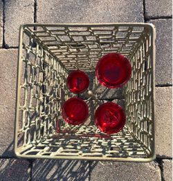 Tall Metal Square Candle Holder