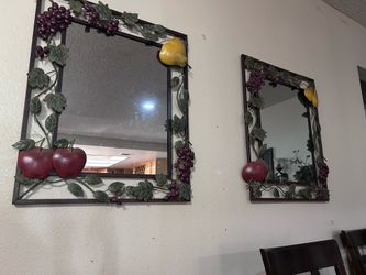 Home interior fruit mirror set