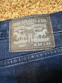 Levi's 550 Relaxed Fit Tapered Leg Jeans Mens Size 34x34