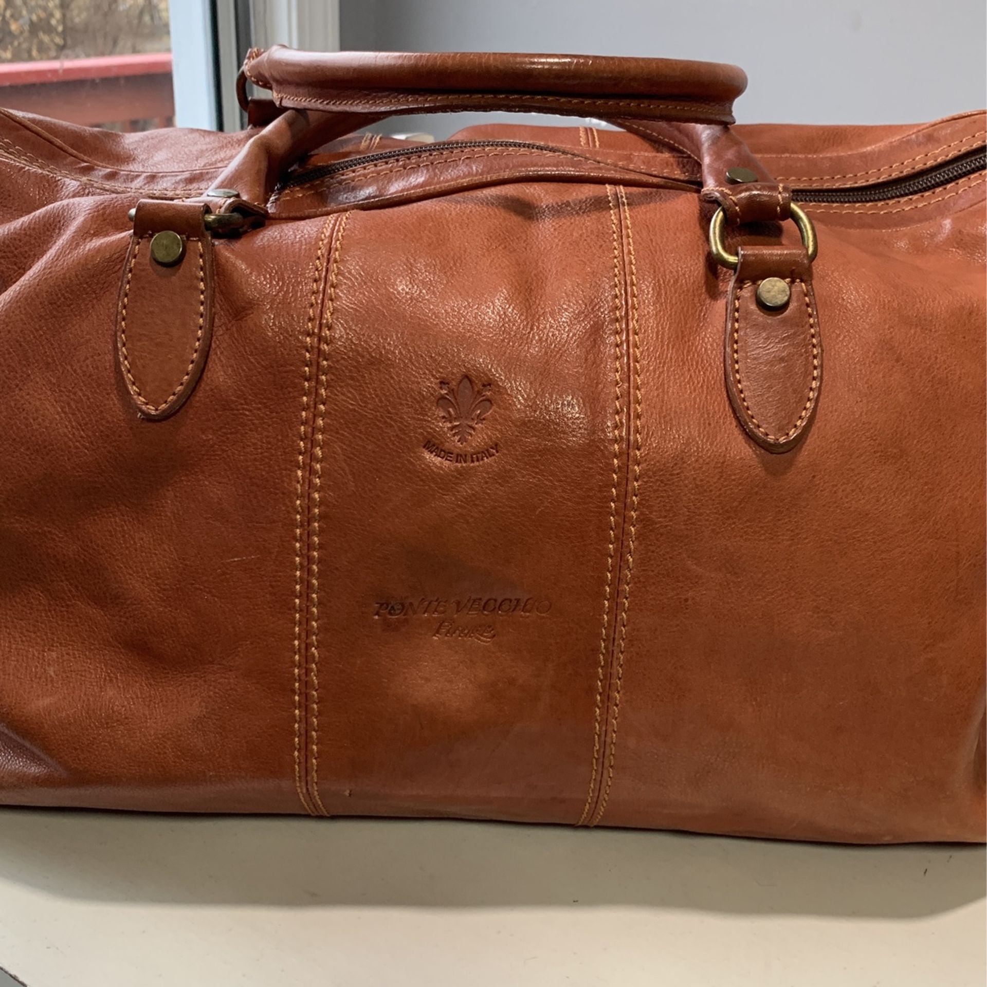 Ponte Vecchio Firenze Leather Duffle Bag