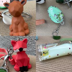 5-pcs】Geometric Animal Keychain Bag Pendant Keychain Pendant Purse Keychain Animal Keychains Unique