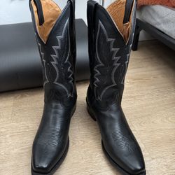 [NEVER WORN] el dorado black square toe cowboy boots size 11D