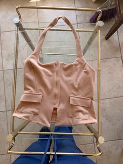 Blush Pink Corset Crop Top