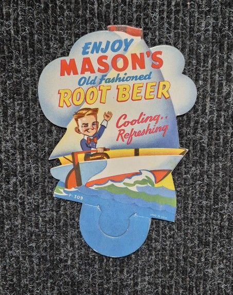 Masons Root Beer Cardboard Bottle Topper