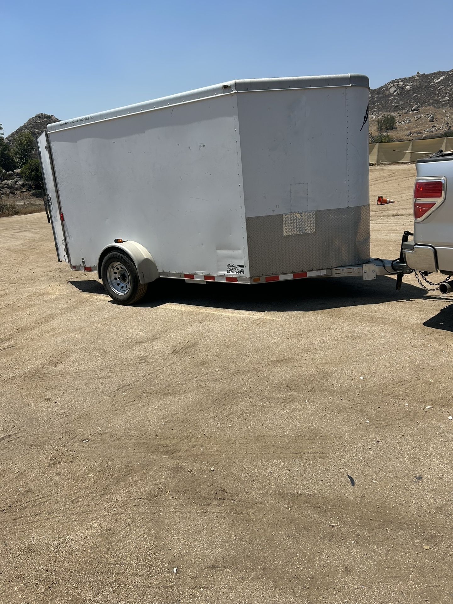 ENCLOSED TRAILERS, 12’ X 7’, TITLE IN HAND 