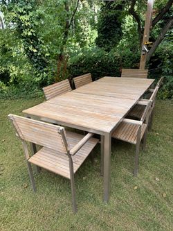 Teak and Aluminum Outdoor Patio Furniture