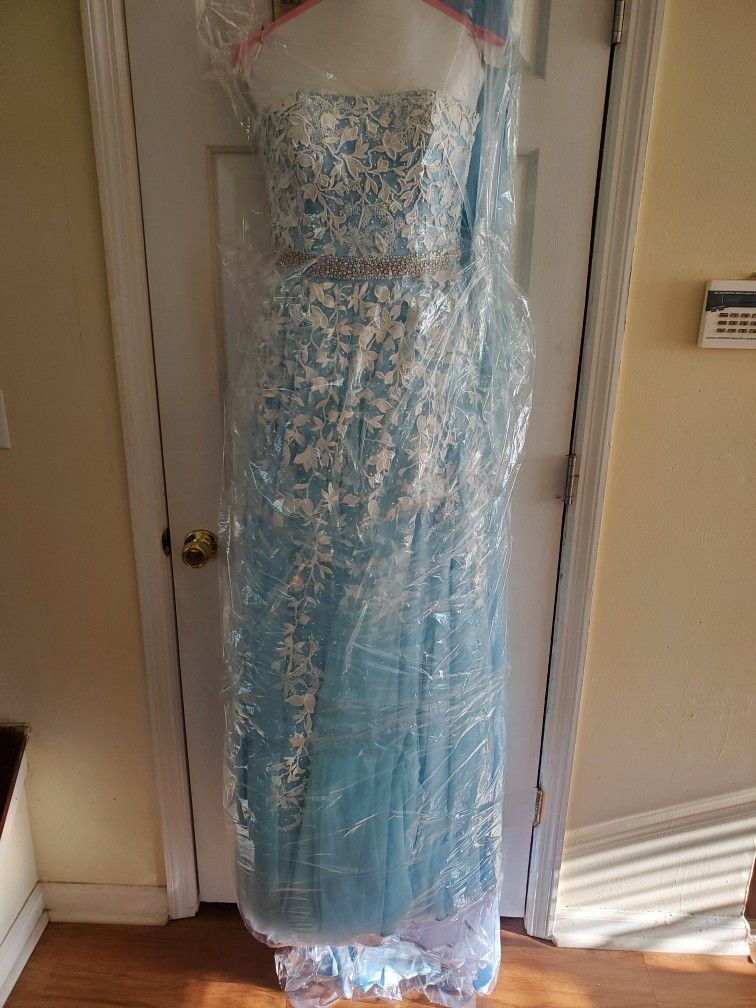 Special Price Party Dress MacDougall Designer Blue Color High Quality Size 8