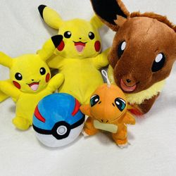 Nintendo Pokemon Plush Toys Pokemon Pikachu Charmander Great Ball Eevee BaB