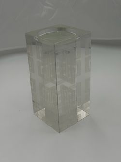 Vintage Lucite Geometric Pencil Holder or Vase