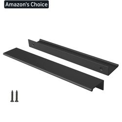 6565: New 30 Pack Kitchen Cabinet Handles 7-1/2 inch Black Pulls for Dresser Drawers Door Edge Finger Pull Aluminum Alloy Hardware