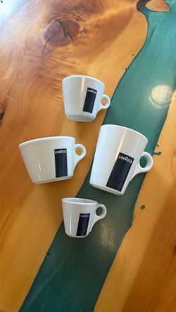 Lavazza Ceramic Coffee Cups Set of 4 Portugal Porcelain