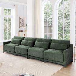 Midtown 142" Chenille 4-Seater Modular Sofa