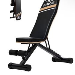 Assemble-Free Foldable Weight Bench Press for Home Gym, 660 LBS Capacity Incline 