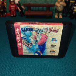 Sega Genesis Game "Earthworm Jim" ( Vintage 1994 )
