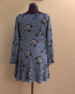 H&M blue floral dress 8