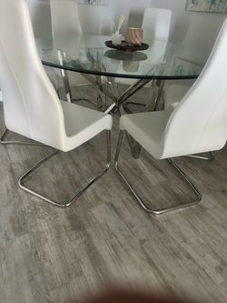 Dining room table with chairs