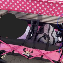 Disney Minnie Miuse Stroller Wagon By Delta Children Used Like Semi New