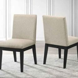 Roundhill Furniture Rocco Contemporary Solid Wood Dining Chairs, Set of 2