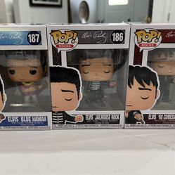 Elvis Presley 3 Piece Set Funko Pops