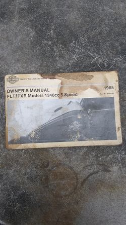 1985 Harley Davidson owners Manual FLT/ FXR 1340cc 5 speed