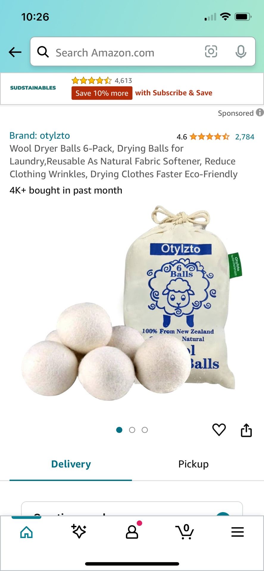 NEW Wool Dryer Balls 6 Pack