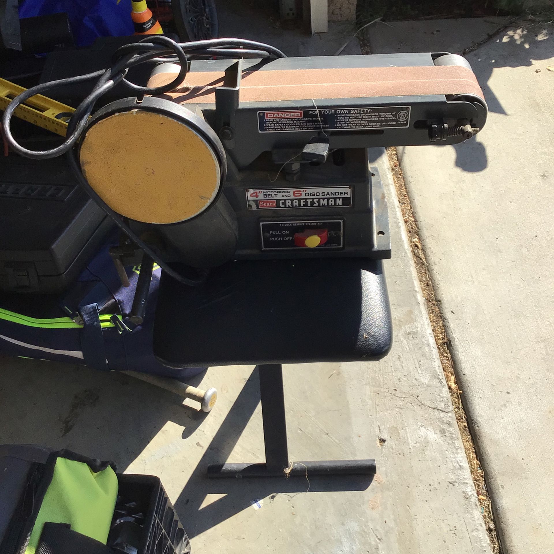 4 Belt Motorized And 6 Disc Sander Craftman What Is Very Good Excellent Condition