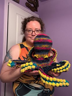 Unique Gift Twilight Sparkle Handmade Crocheted Octopus Stuffed animal LAYAWAY AVAILABLE