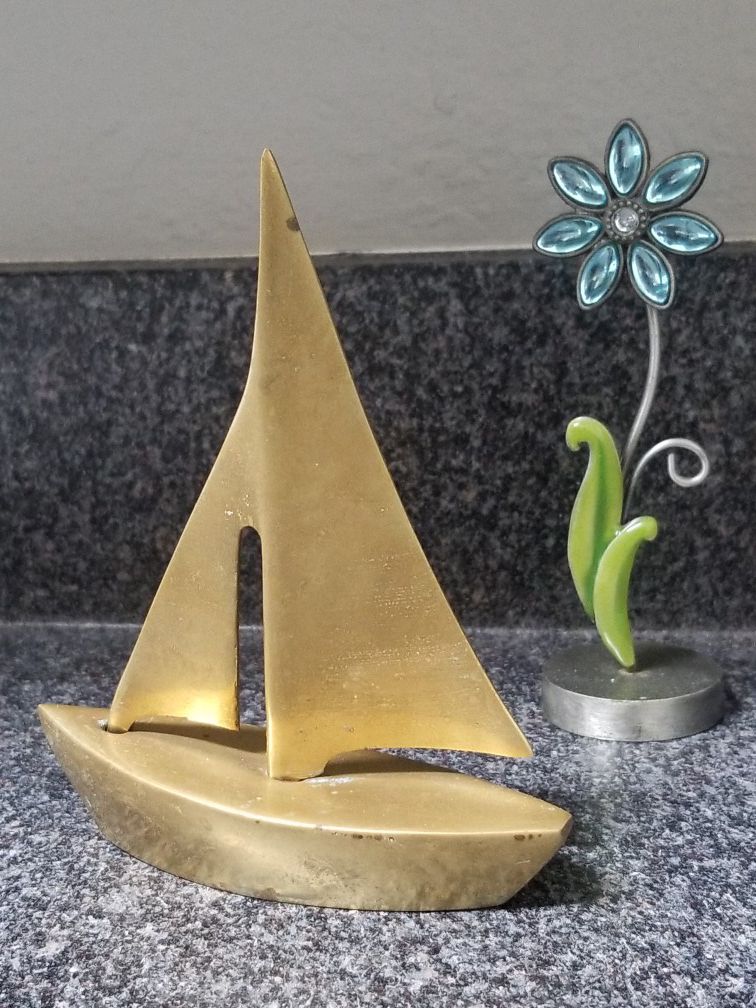 Solid Brass Sailboat