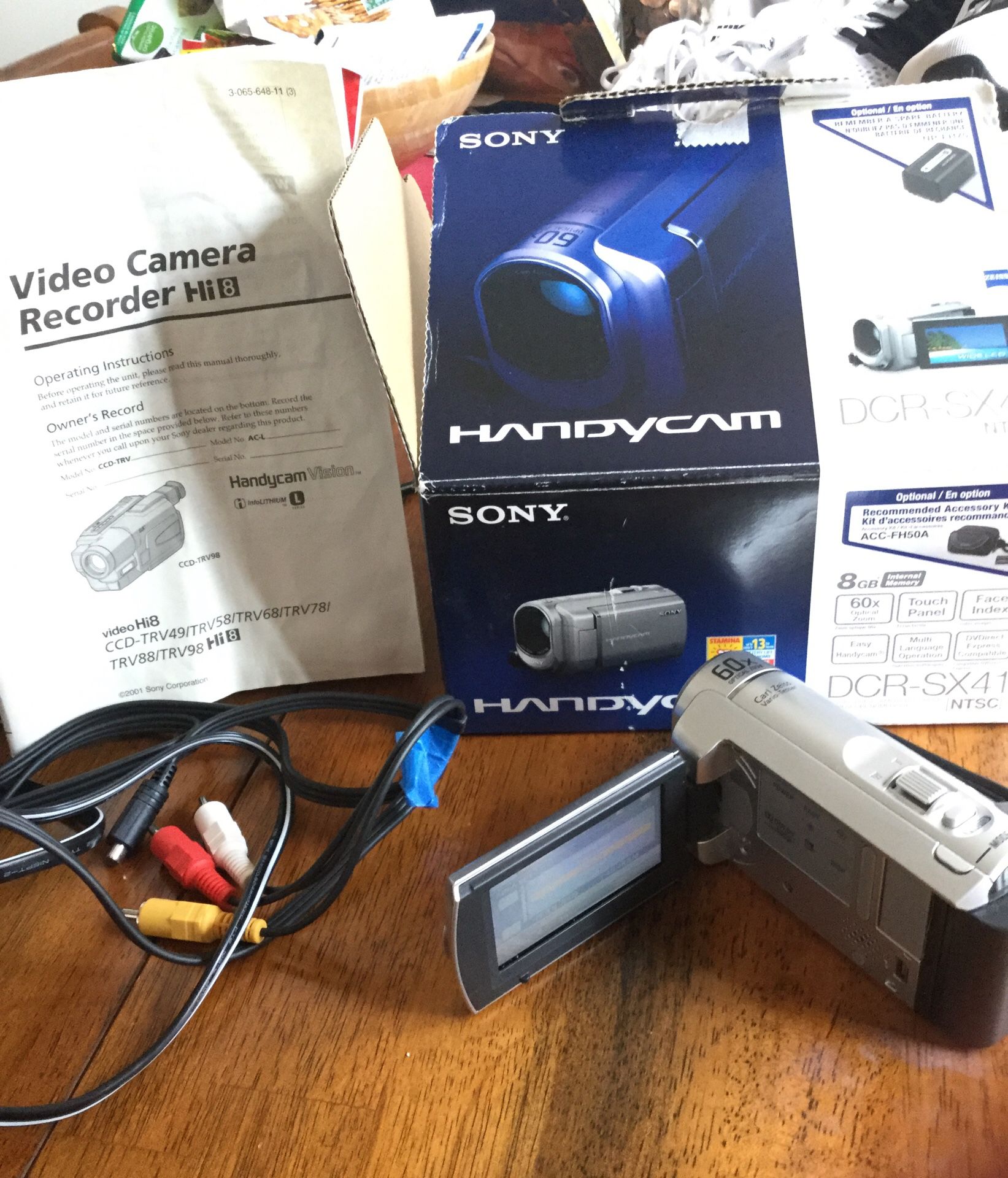 Sony video camera and recorder hi eight definition barely used