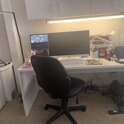 Desk - Office - 30”x64”. White. Needs Simple Assembly As Has Been Disassembled For Easy Transport. Must Pick Up