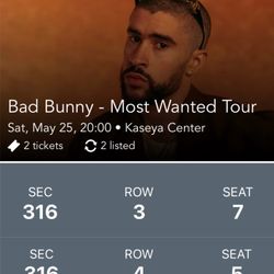 BAD BUNNY MIAMI SATURDAY 03/25