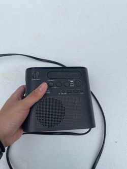 Black Alarm Clock Radio with Speaker