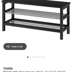 IKEA Bench Shoe Rack In black