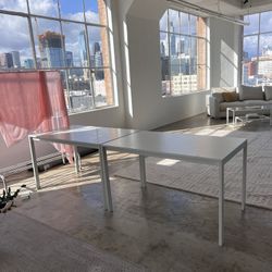 White Minimal Sleek Modern Table / Desk 