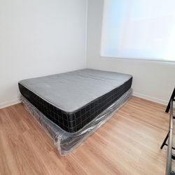Mattress and metal box spring