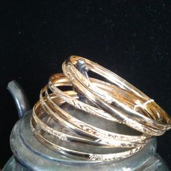 Semanario 14k gold plated para dama