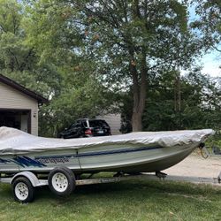 16 ft Sea nymph Fishing boat And Trailmaster trailer W Titles!