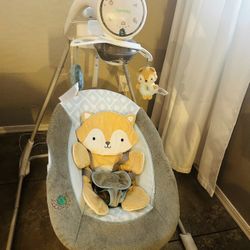 Baby Swing-Ingenuity InLighten 5-Speed - Swivel Infant Seat, 5 Point Safety Harness