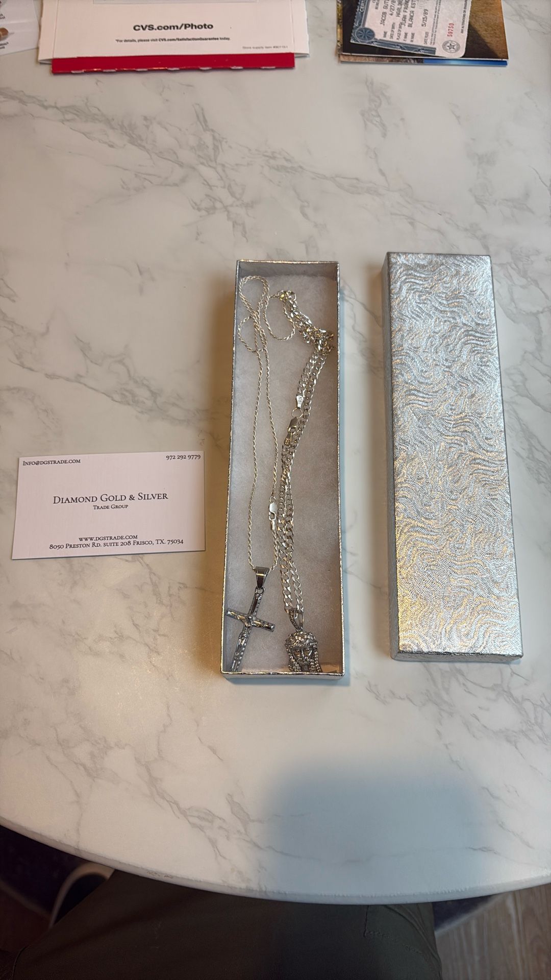 Two .925 Silver Chains & Pendants