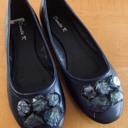 Older Kids Size 7 Never Worn Dark Blue Flats 