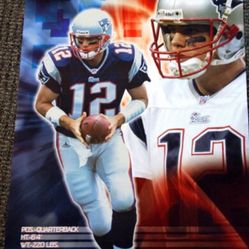 TOM BRADY 2002 New England Patriots QB Action  Poster 