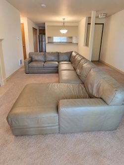 Macy’s 100% Leather Sectional – $100