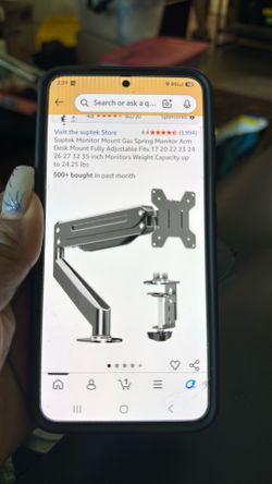 Monitor mount for desk
