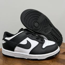 Nike Dunk Low Panda Black White CW1589-100 TD  Toddler Baby Boys Size 9C