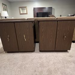 2 sturdy storage/file/ book cabinets