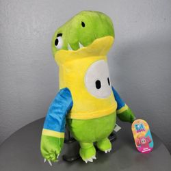 14" Fall Guys Green Dinosaur Costume Plush