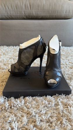 NIB Rock & Republic (Discontinued Brand) Danica Black Mesh Heels - Sz 8