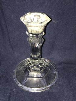 Crystal candle stick, 4.5 in high